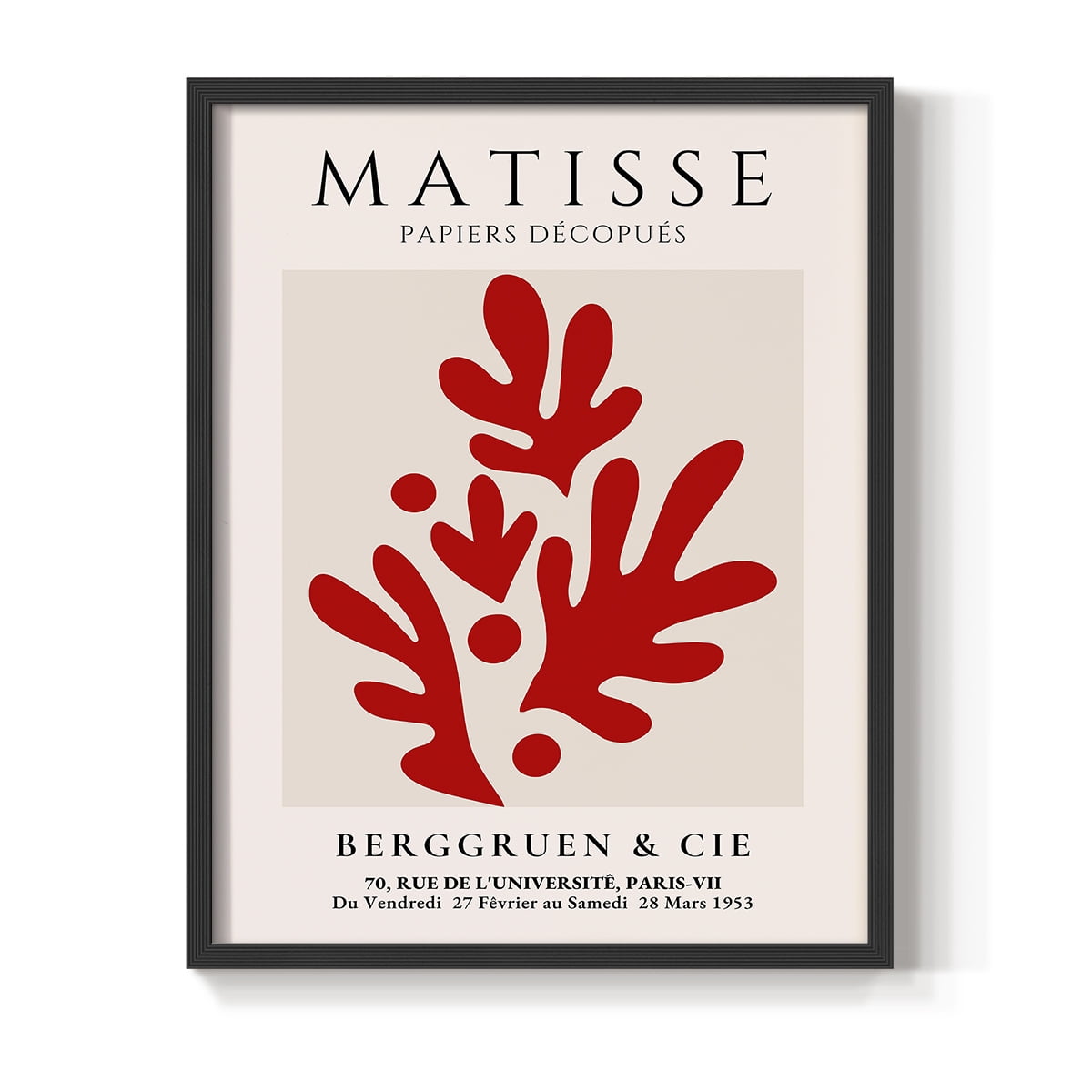Matisse CLXIX Framed Print in Black Solid Wood 11 x 14 Framed Print