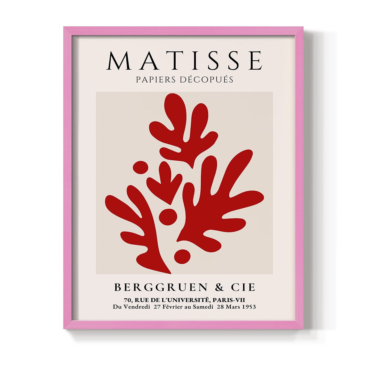 Matisse CLXIX Framed Print in Pink Solid Wood 11 x 14 Framed Print