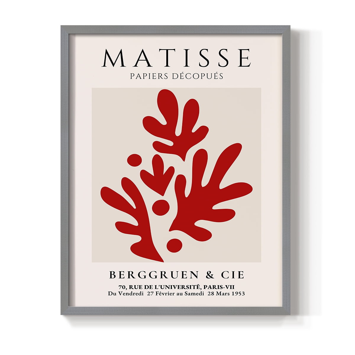 Matisse CLXIX Framed Print in Gray Solid Wood 22 x 28 Framed Print