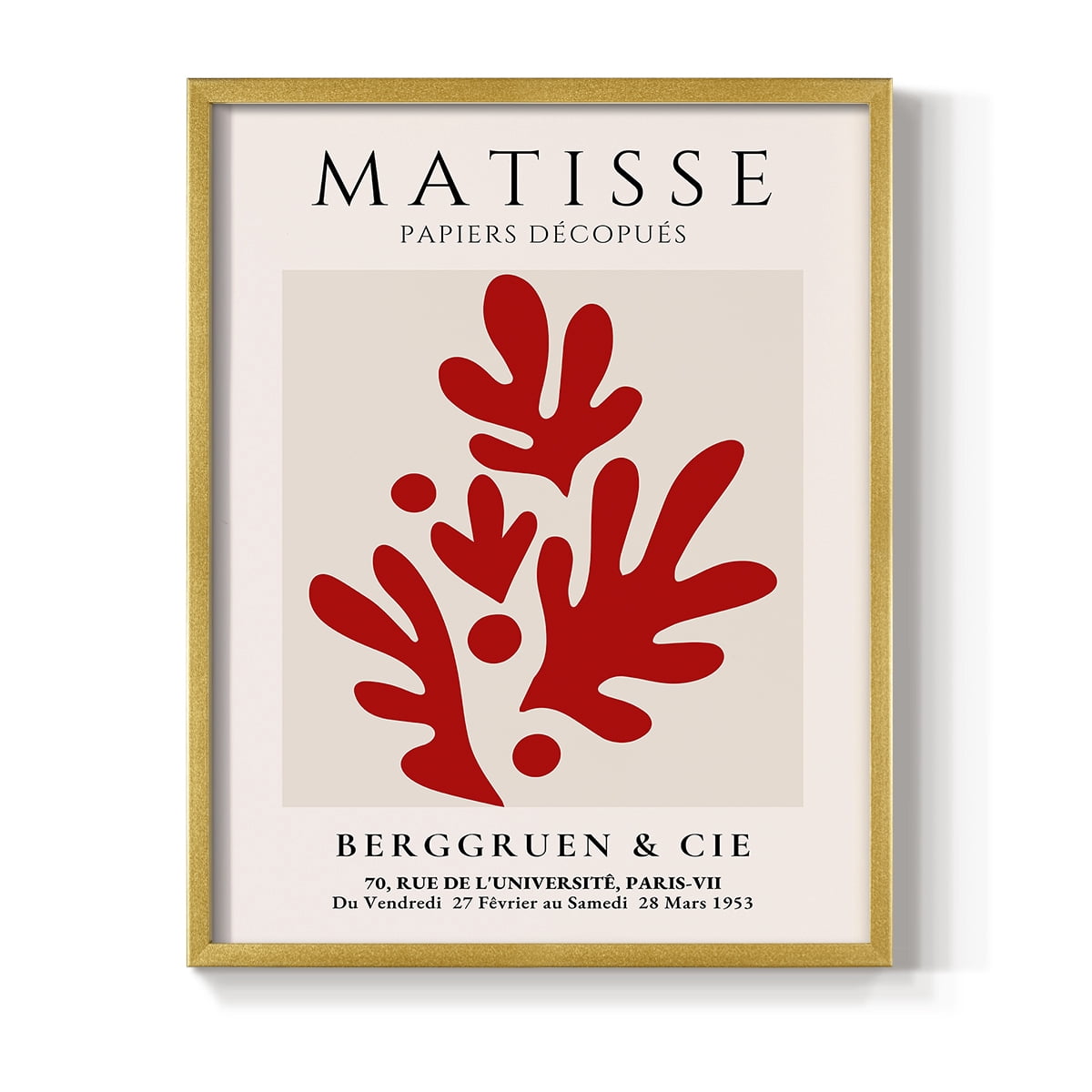 Matisse CLXIX Framed Print in Gold Solid Wood 8 x 10 Framed Print