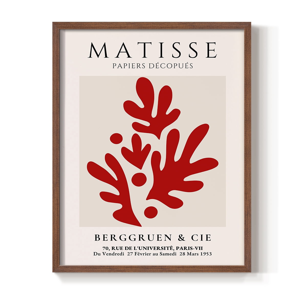Matisse CLXIX Framed Print in Brown Solid Wood 8 x 10 Framed Print