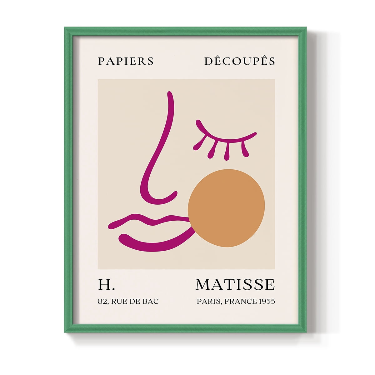 Matisse CLXV Framed Print in Green Solid Wood 11 x 14 Framed Print