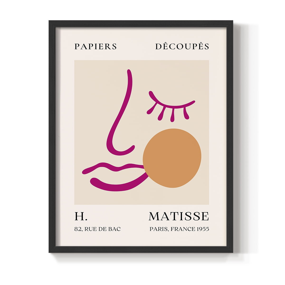 Matisse CLXV Framed Print in Black Solid Wood 16 x 20 Framed Print
