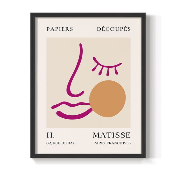 Matisse CLXV Framed Print in Black Solid Wood 16 x 20 Framed Print