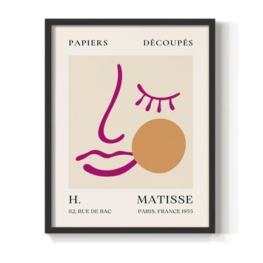 Matisse CLXV Framed Print in Black Solid Wood 8 x 10 Framed Print