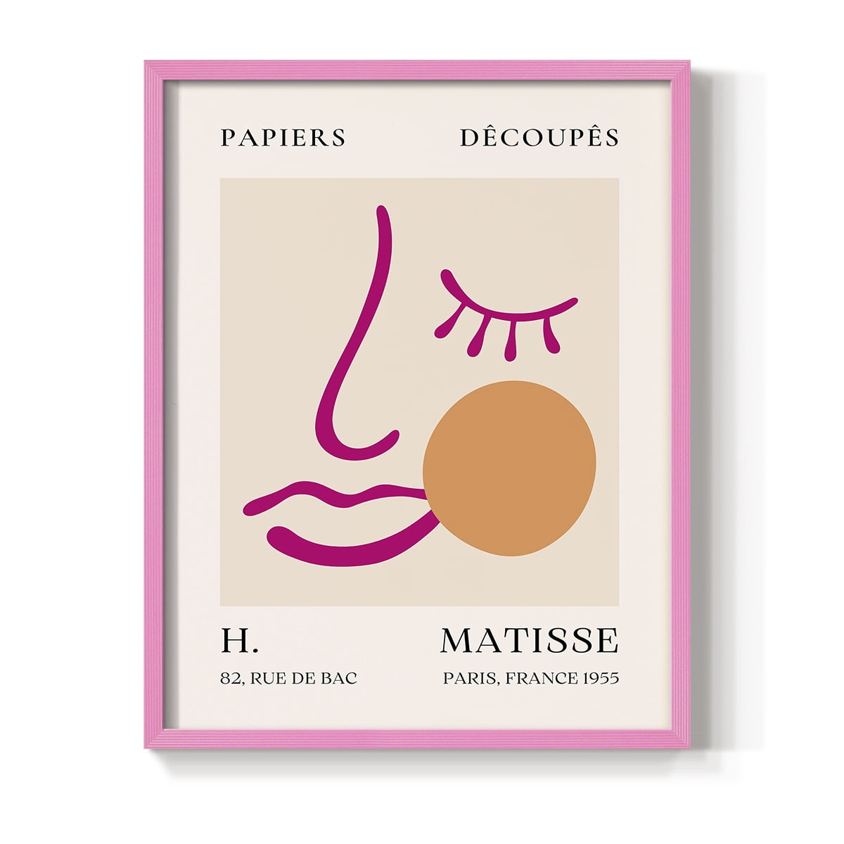 Matisse CLXV Framed Print in Pink Solid Wood 8 x 10 Framed Print