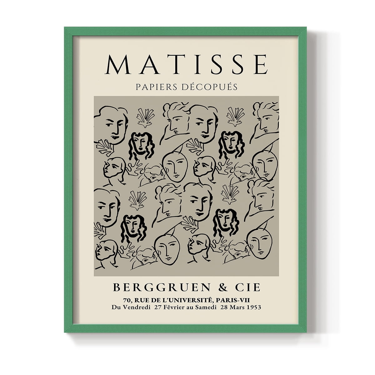 Matisse CLXVI Framed Print in Green Solid Wood 11 x 14 Framed Print