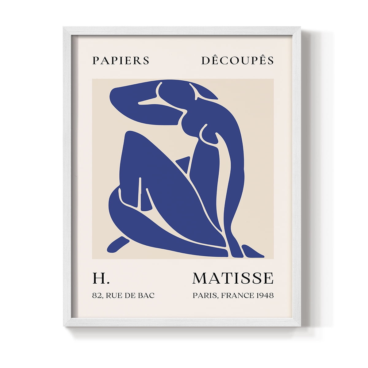 Matisse CLXVII Framed Print in White Solid Wood 11 x 14 Framed Print