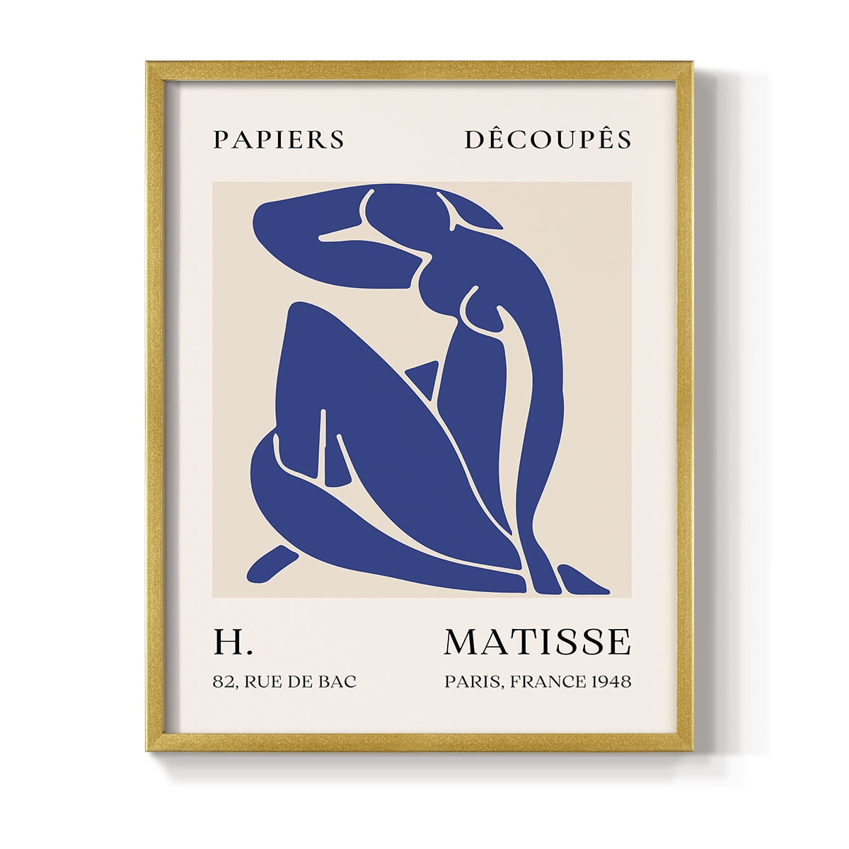 Matisse CLXVII Framed Print in Gold Solid Wood 16 x 20 Framed Print