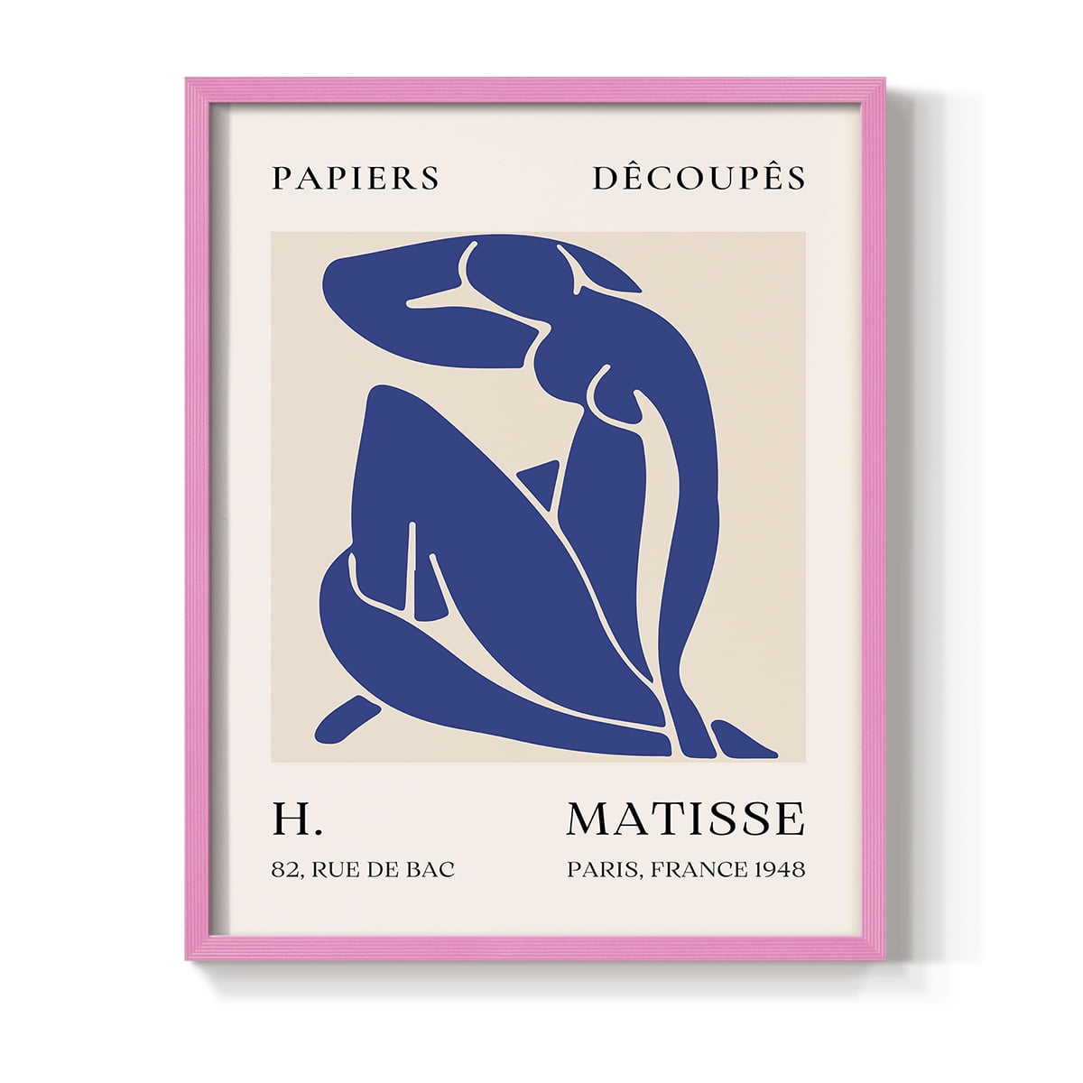 Matisse CLXVII Framed Print in Pink Solid Wood 8 x 10 Framed Print
