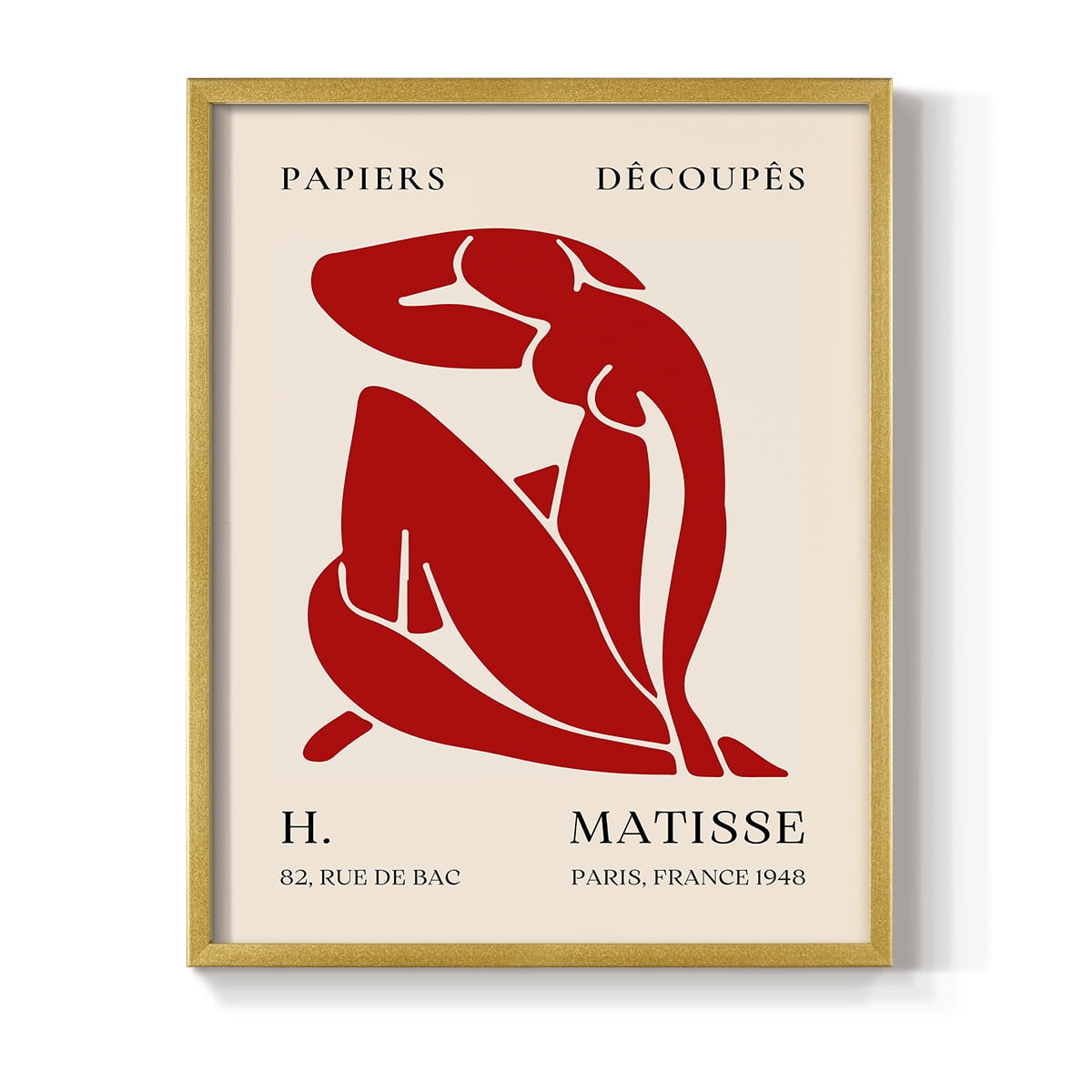 Matisse CLXVIII Framed Print in Gold Solid Wood 22 x 28 Framed Print