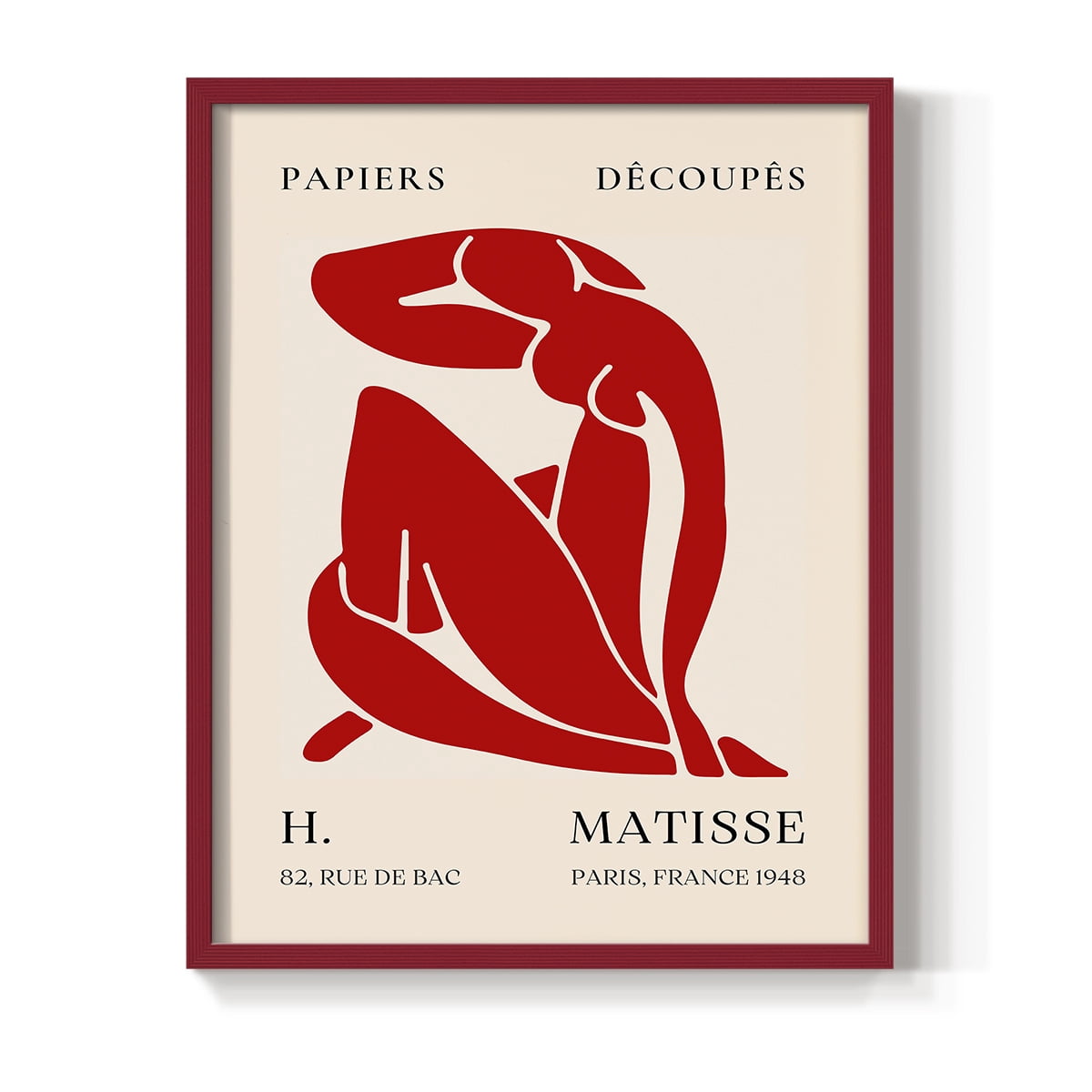 Matisse CLXVIII Framed Print in Red Solid Wood 8 x 10 Framed Print