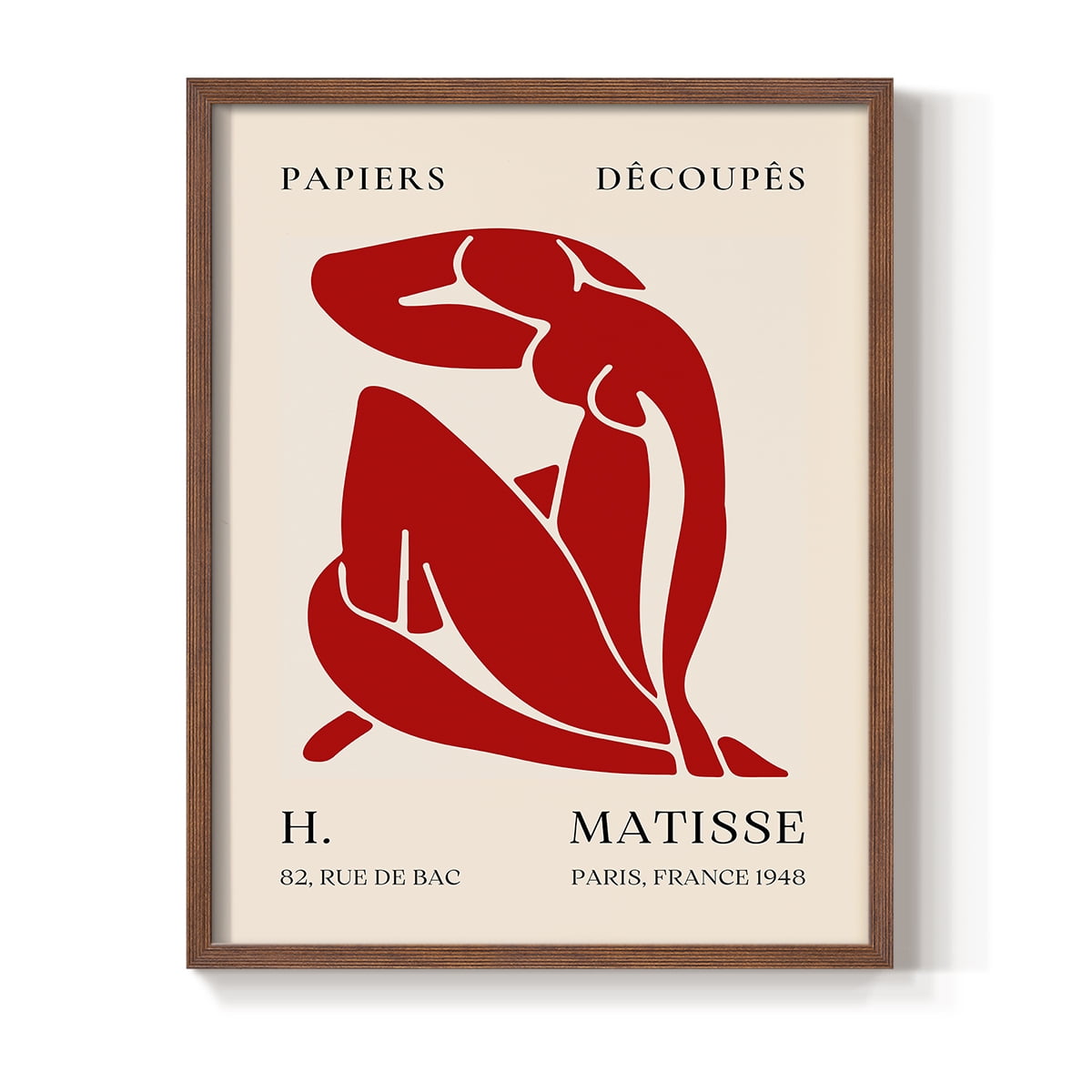 Matisse CLXVIII Framed Print in Brown Solid Wood 8 x 10 Framed Print