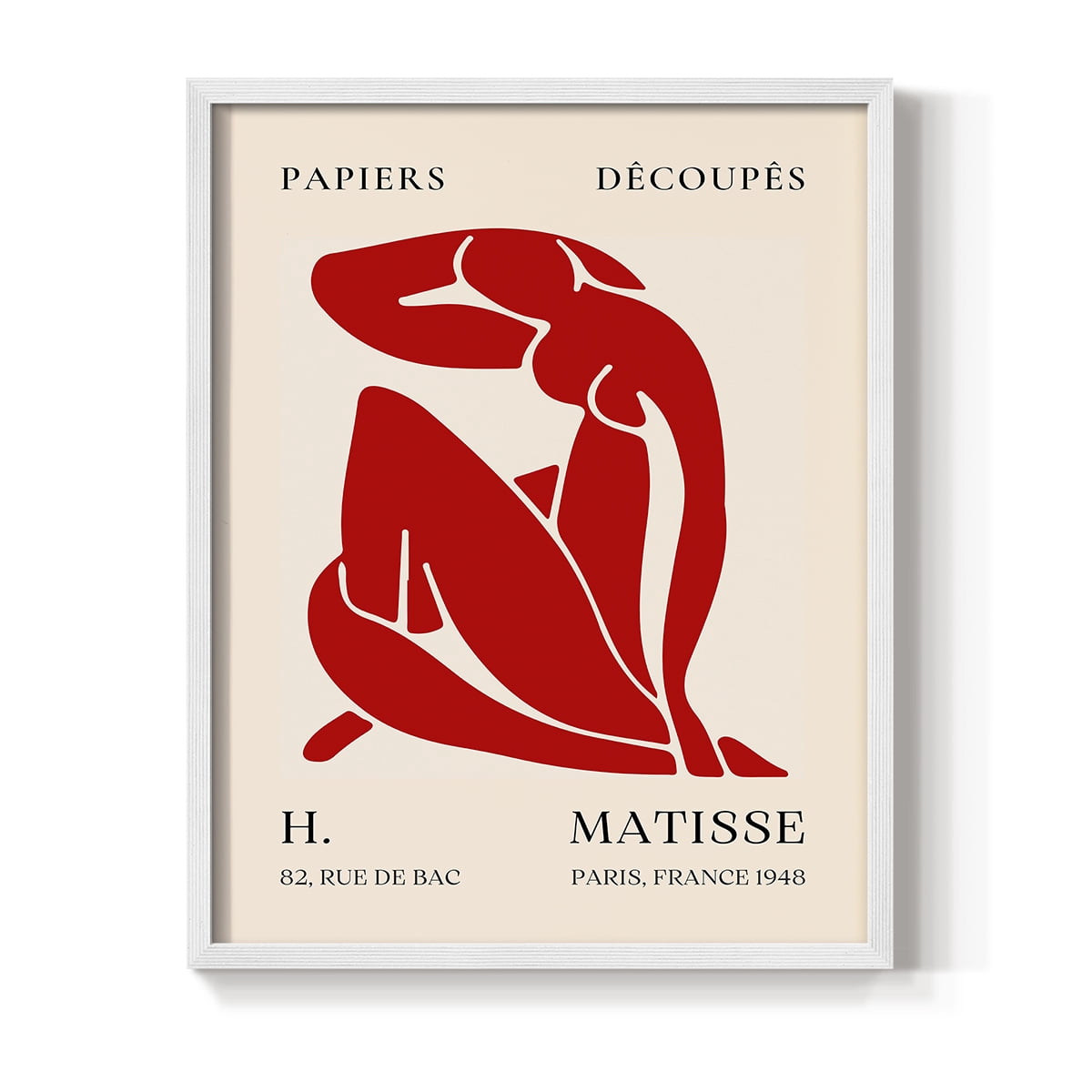 Matisse CLXVIII Framed Print in White Solid Wood 8 x 10 Framed Print