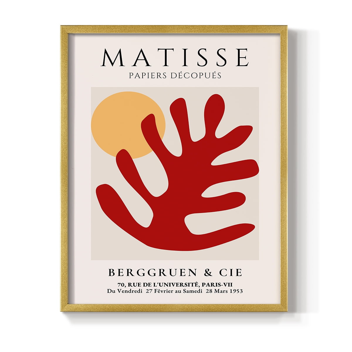 Matisse CLXX Framed Print in Gold Solid Wood 11 x 14 Framed Print