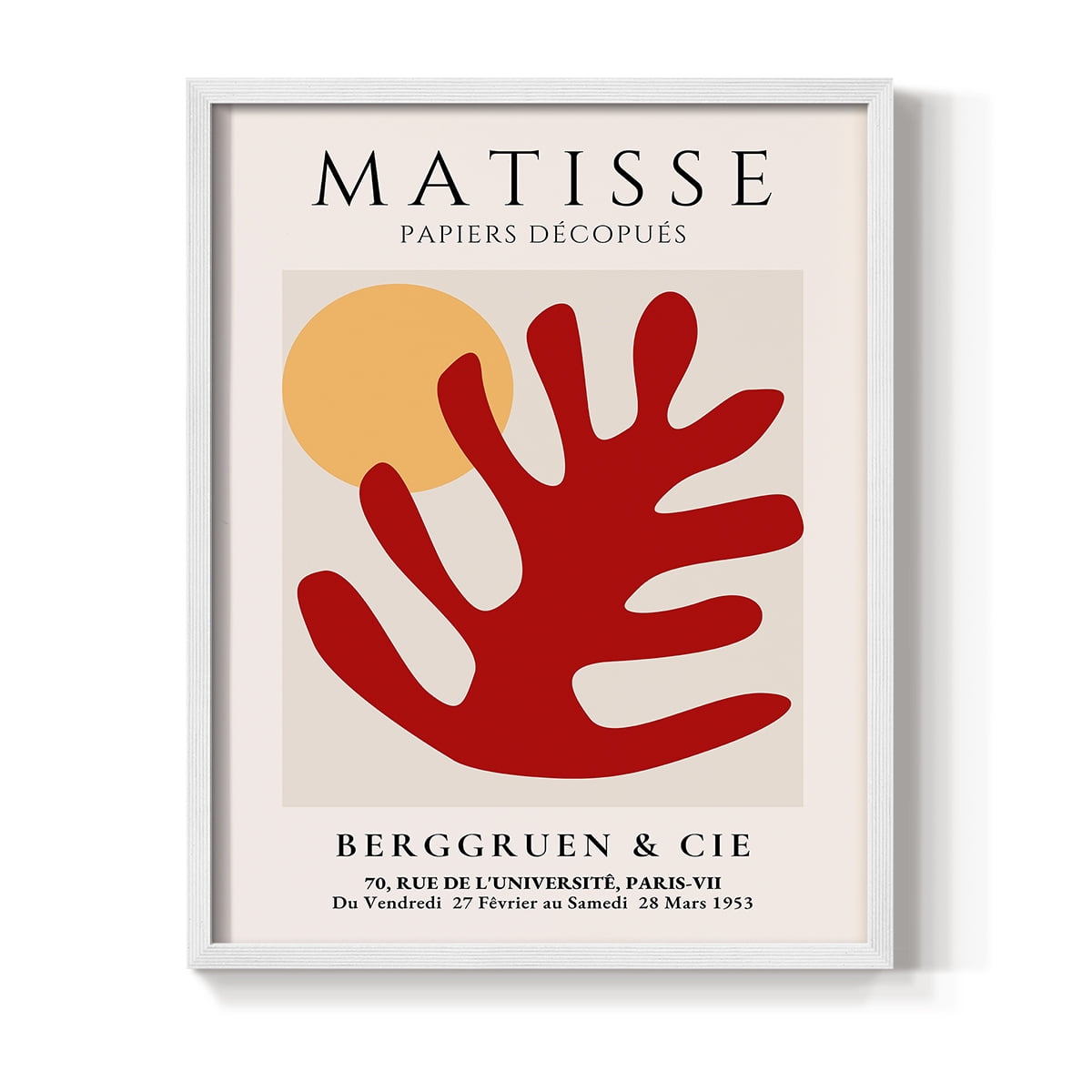 Matisse CLXX Framed Print in White Solid Wood 11 x 14 Framed Print