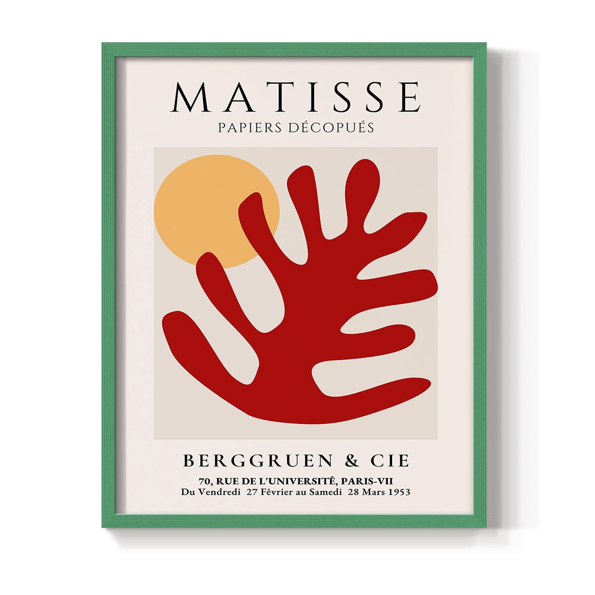 Matisse CLXX Framed Print in Green Solid Wood 16 x 20 Framed Print