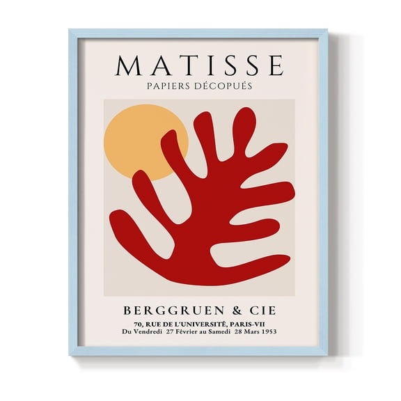 Matisse CLXX Framed Print in Blue Solid Wood 8 x 10 Framed Print