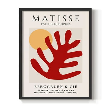 Matisse CLXX Framed Print in Black Solid Wood 8 x 10 Framed Print