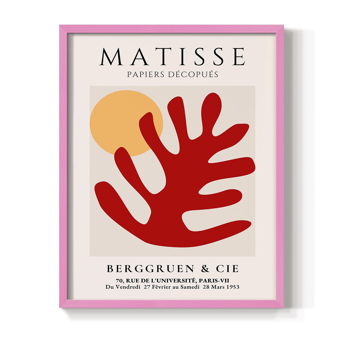 Matisse CLXX Framed Print in Pink Solid Wood 8 x 10 Framed Print
