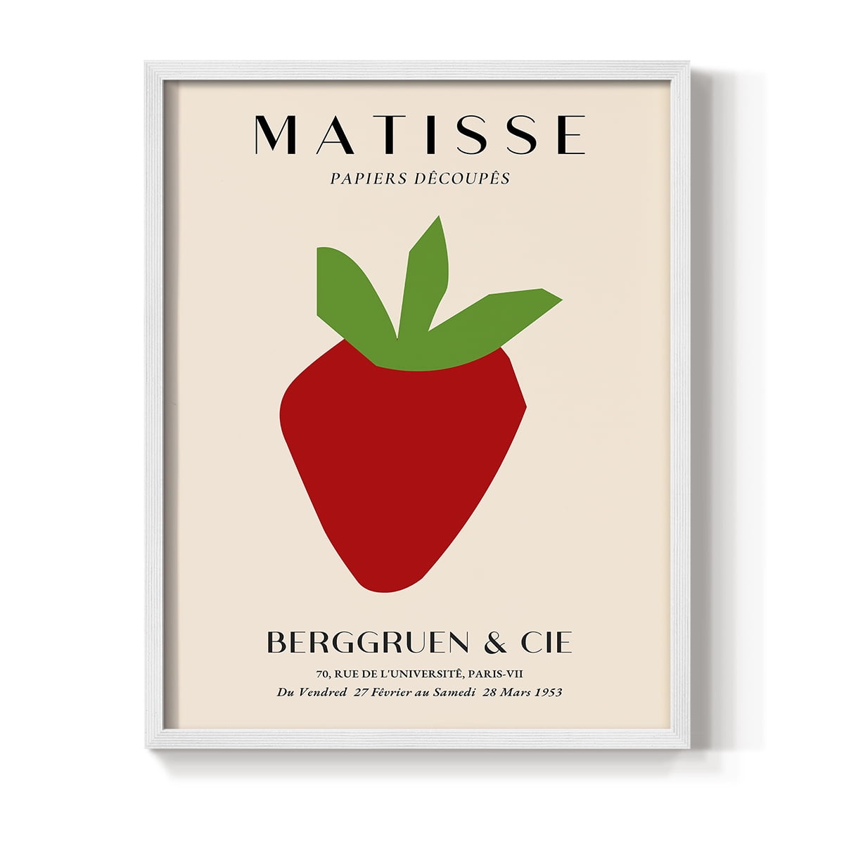 Matisse CLXXI Framed Print in White Solid Wood 11 x 14 Framed Print
