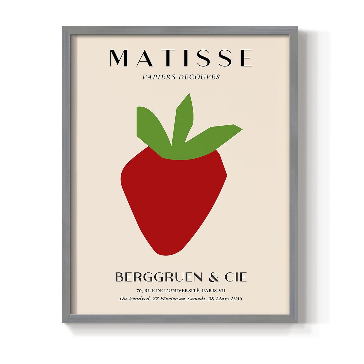 Matisse CLXXI Framed Print in Gray Solid Wood 16 x 20 Framed Print