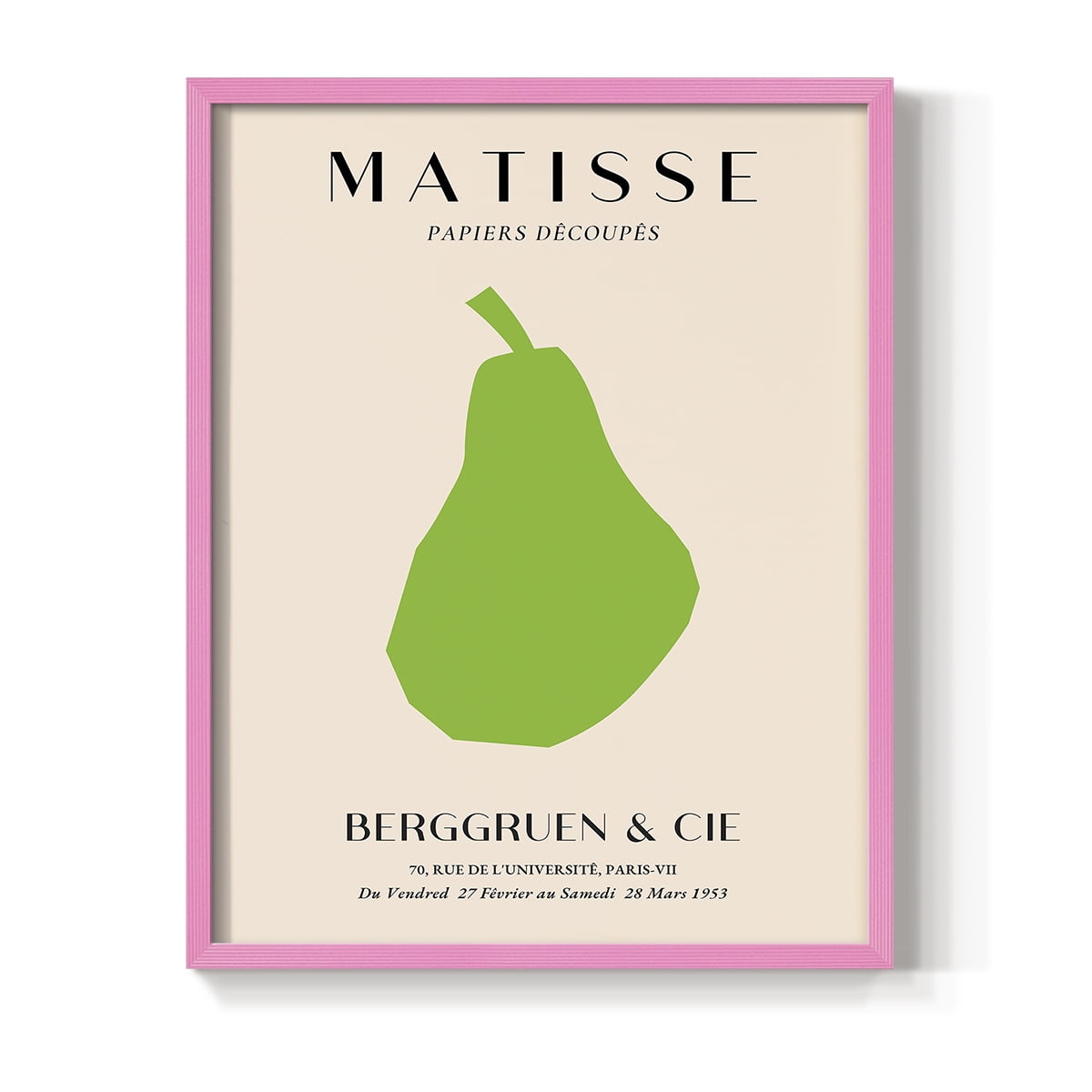 Matisse CLXXII Framed Print in Pink Solid Wood 11 x 14 Framed Print