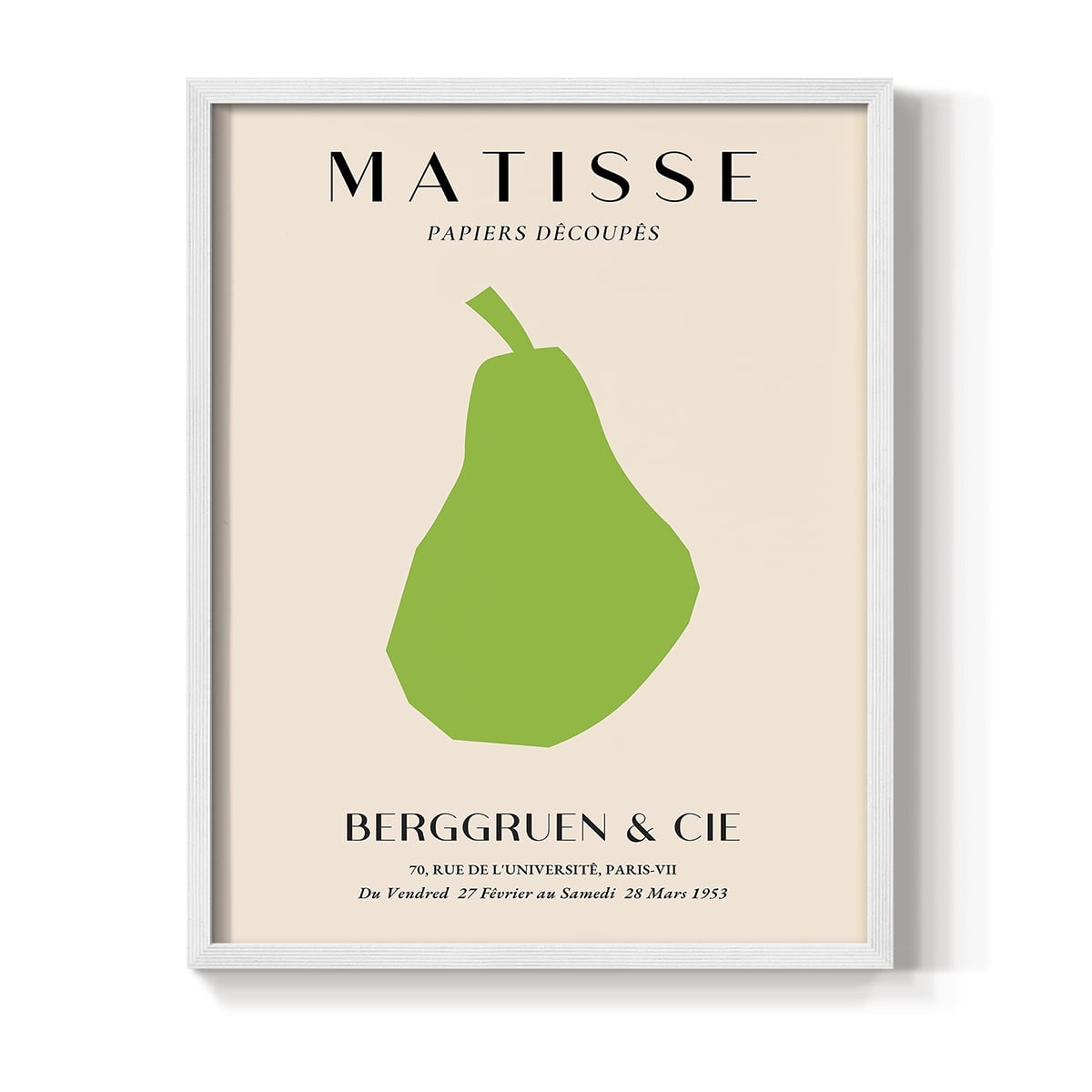 Matisse CLXXII Framed Print in White Solid Wood 16 x 20 Framed Print