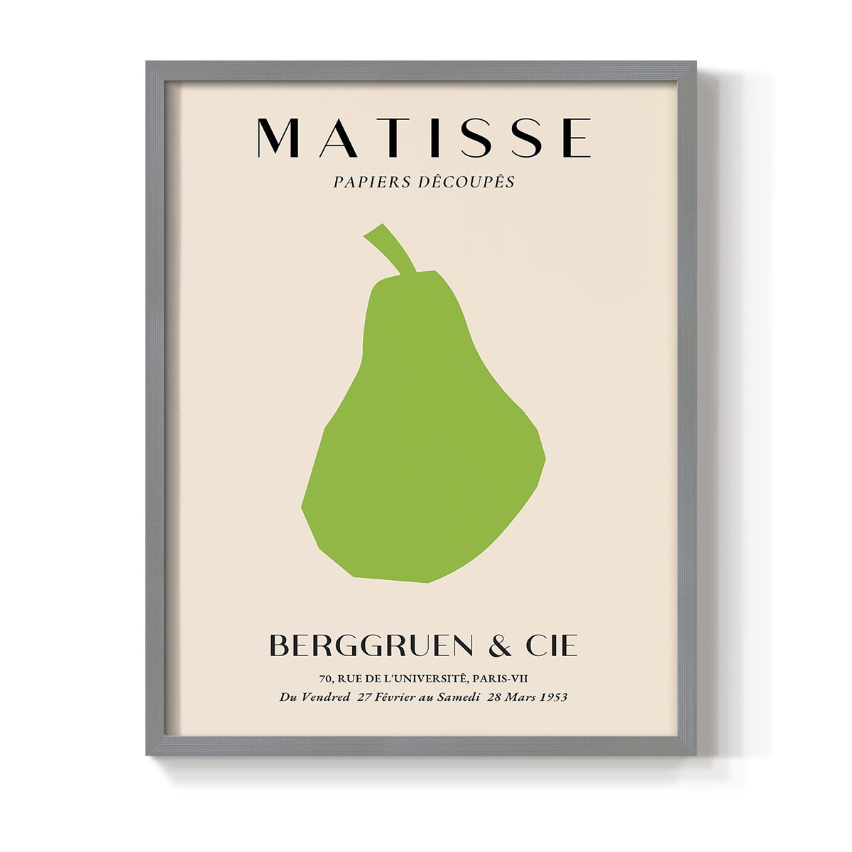Matisse CLXXII Framed Print in Gray Solid Wood 22 x 28 Framed Print