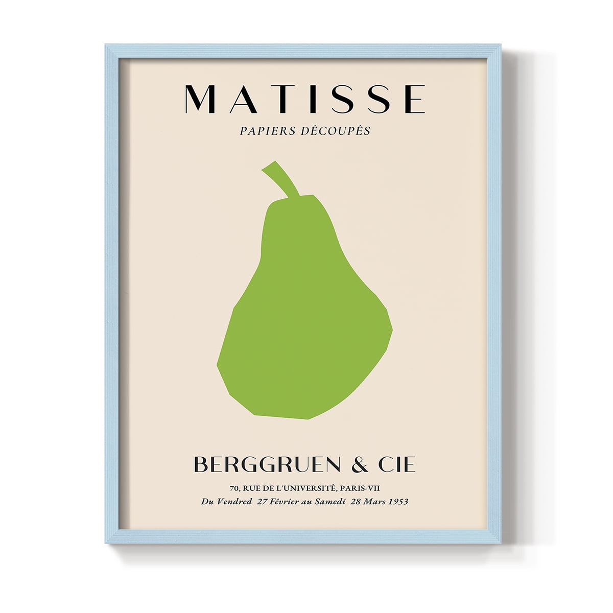 Matisse CLXXII Framed Print in Blue Solid Wood 8 x 10 Framed Print