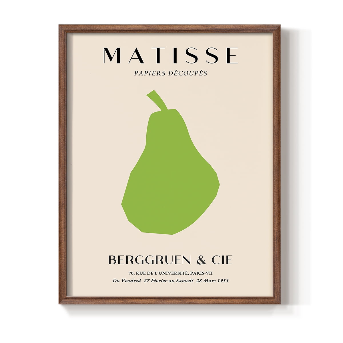 Matisse CLXXII Framed Print in Brown Solid Wood 8 x 10 Framed Print