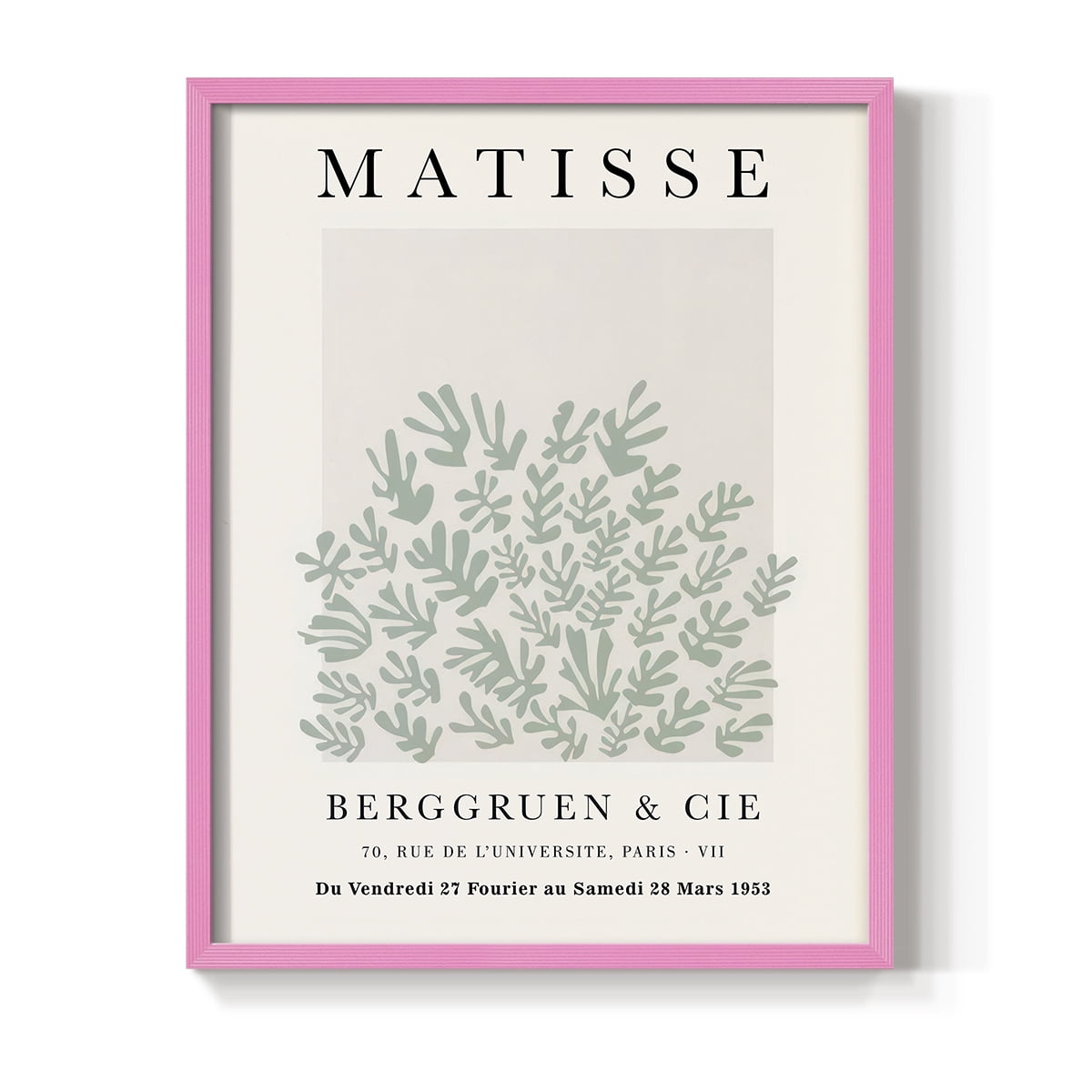 Matisse CLXXIII Framed Print in Pink Solid Wood 11 x 14 Framed Print
