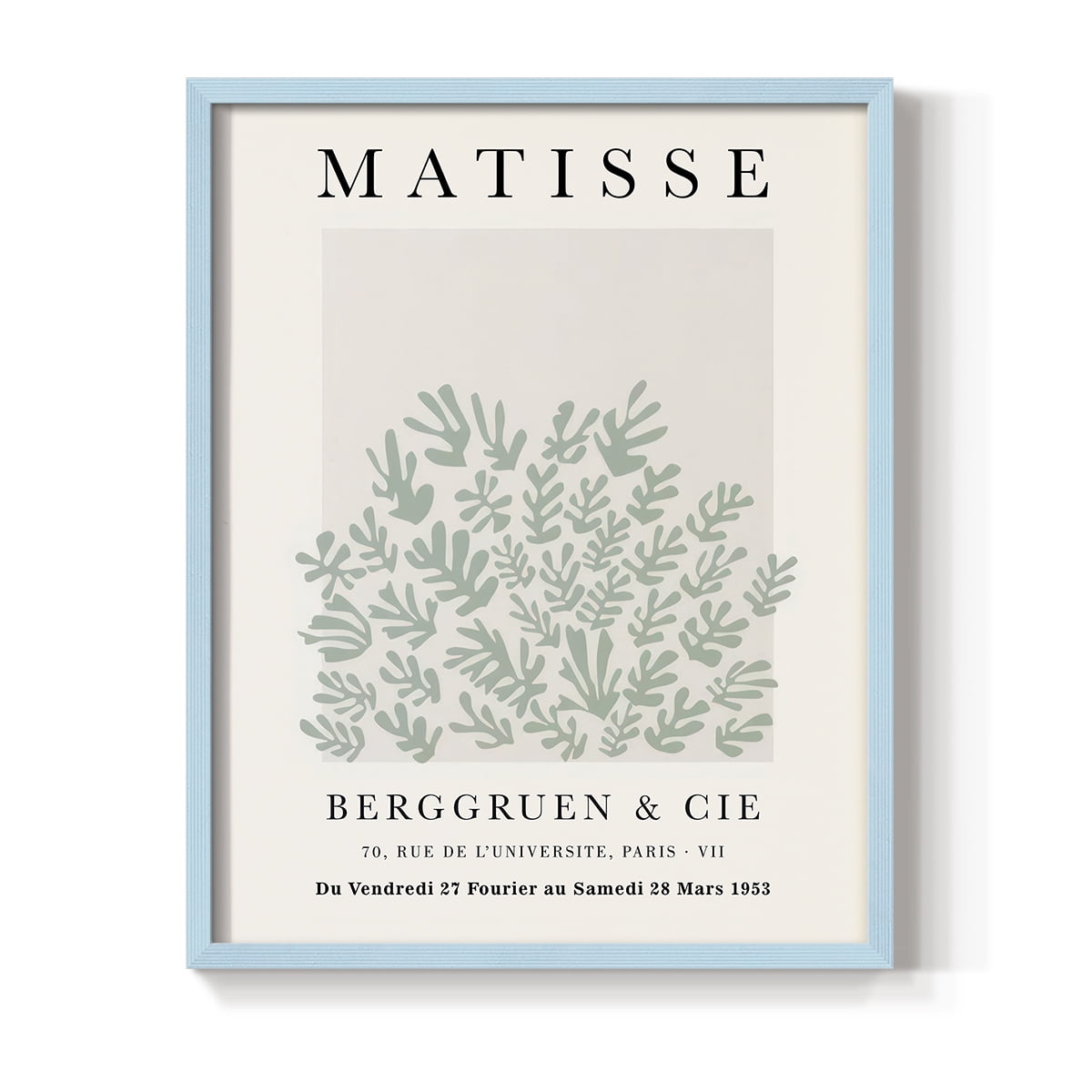 Matisse CLXXIII Framed Print in Blue Solid Wood 11 x 14 Framed Print
