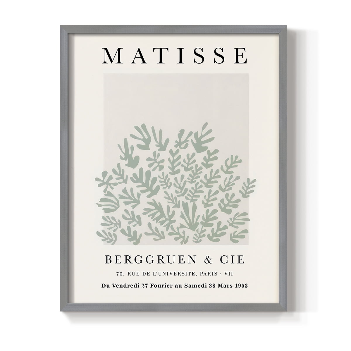 Matisse CLXXIII Framed Print in Gray Solid Wood 8 x 10 Framed Print