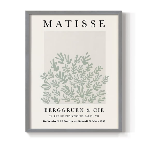 Matisse CLXXIII Framed Print in Gray Solid Wood 8 x 10 Framed Print