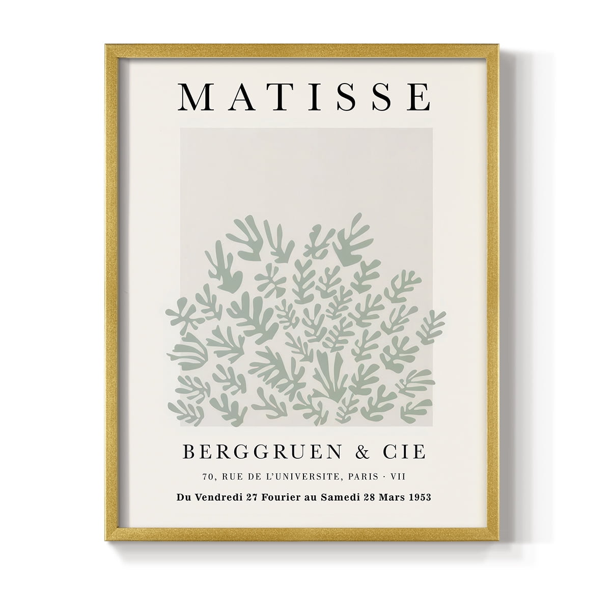Matisse CLXXIII Framed Print in Gold Solid Wood 8 x 10 Framed Print