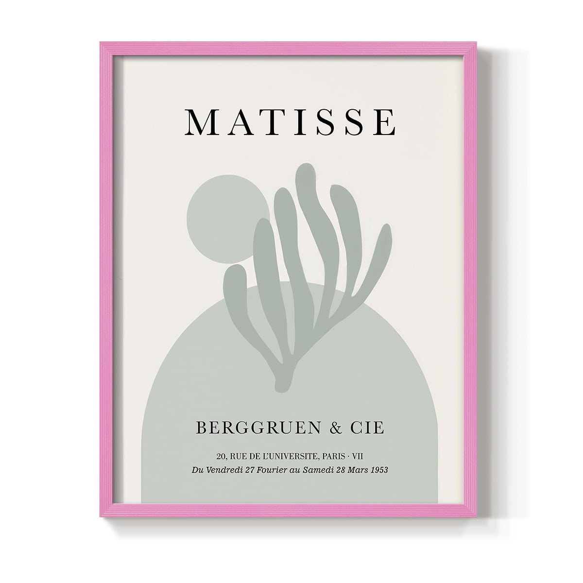Matisse CLXXIV Framed Print in Pink Solid Wood 11 x 14 Framed Print