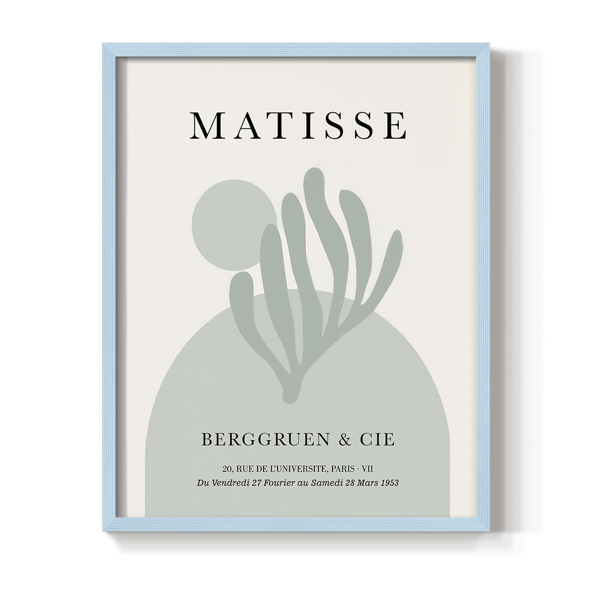Matisse CLXXIV Framed Print in Blue Solid Wood 11 x 14 Framed Print