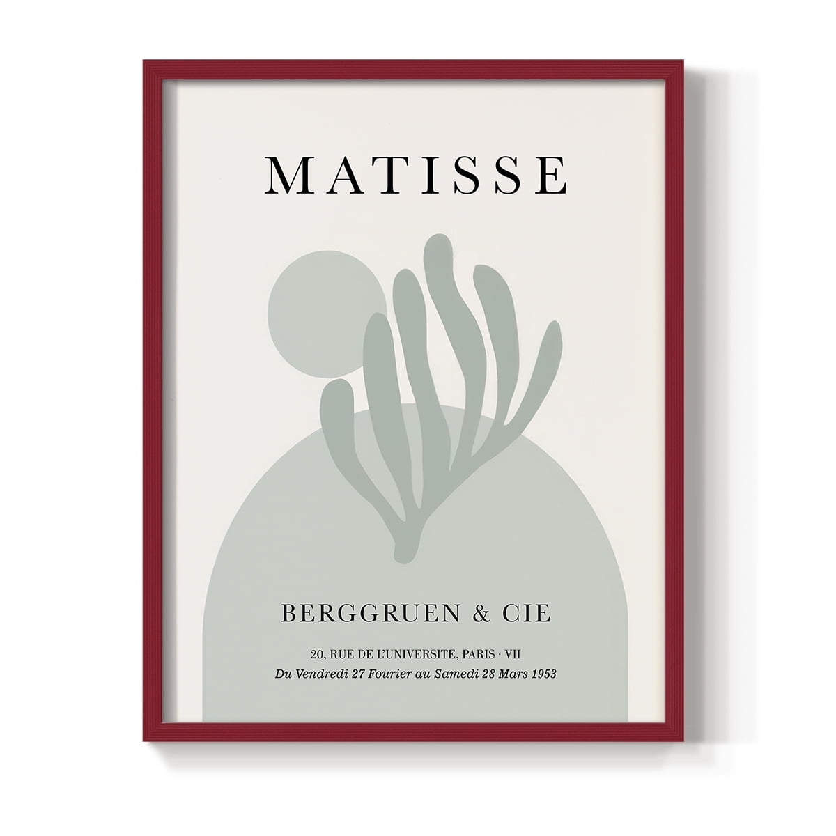 Matisse CLXXIV Framed Print in Red Solid Wood 22 x 28 Framed Print