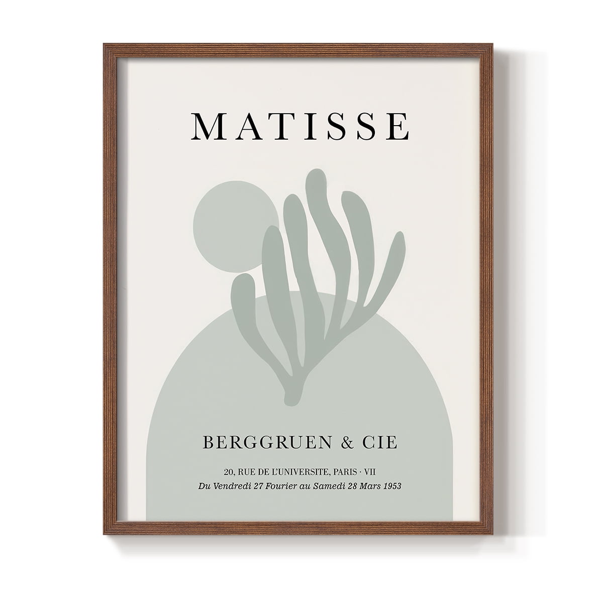 Matisse CLXXIV Framed Print in Brown Solid Wood 8 x 10 Framed Print