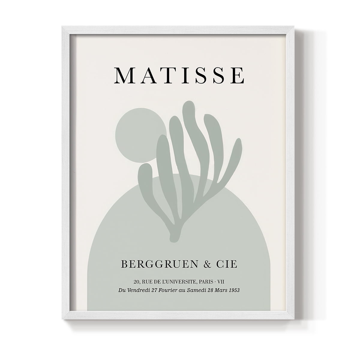Matisse CLXXIV Framed Print in White Solid Wood 8 x 10 Framed Print