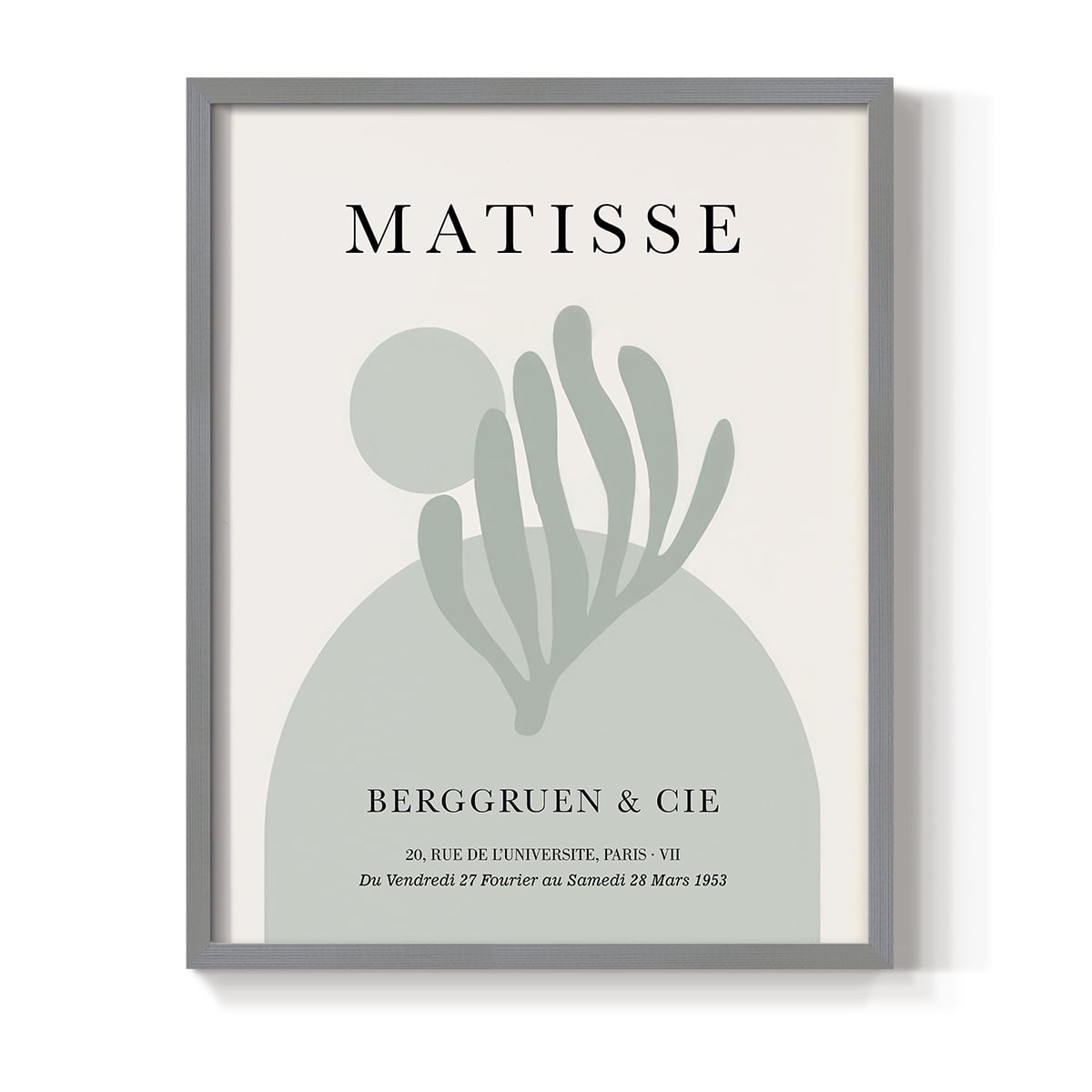 Matisse CLXXIV Framed Print in Gray Solid Wood 8 x 10 Framed Print