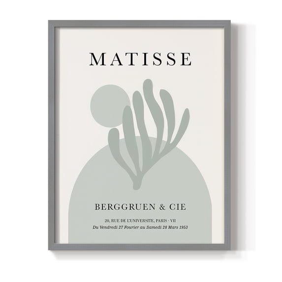 Matisse CLXXIV Framed Print in Gray Solid Wood 8 x 10 Framed Print