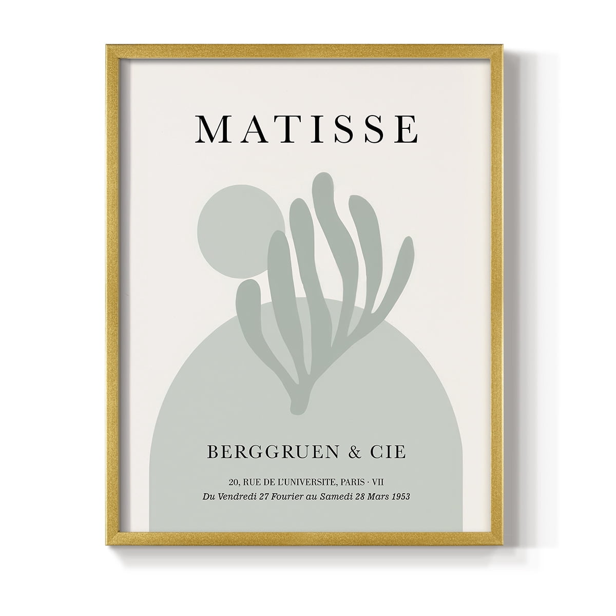 Matisse CLXXIV Framed Print in Gold Solid Wood 8 x 10 Framed Print