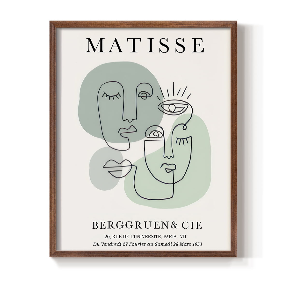 Matisse CLXXIX Framed Print in Brown Solid Wood 8 x 10 Framed Print