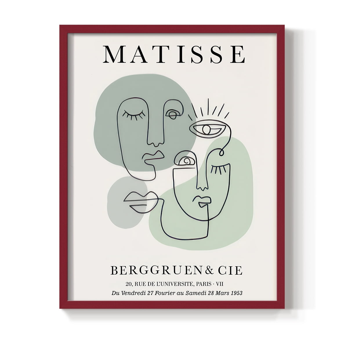 Matisse CLXXIX Framed Print in Red Solid Wood 8 x 10 Framed Print