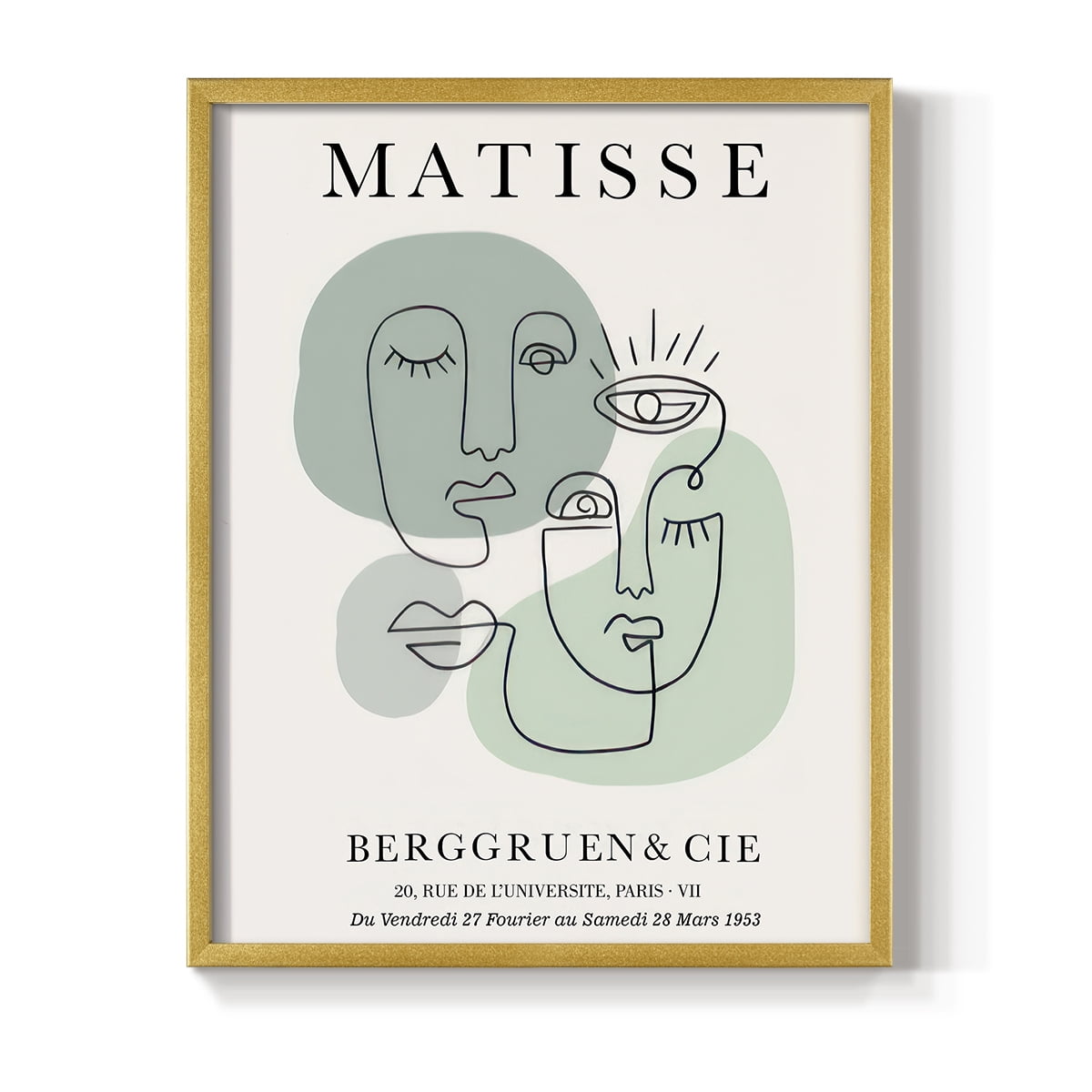 Matisse CLXXIX Framed Print in Gold Solid Wood 8 x 10 Framed Print