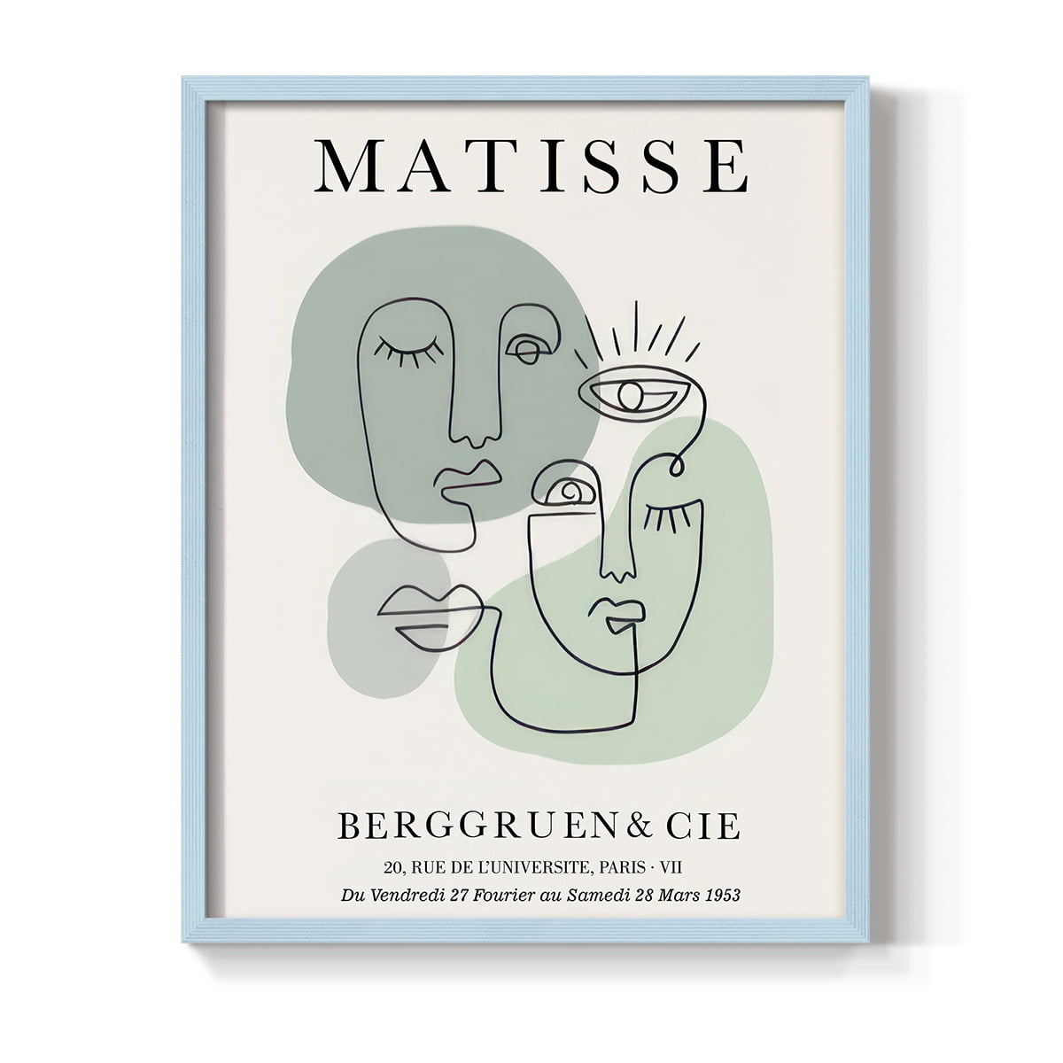 Matisse CLXXIX Framed Print in Blue Solid Wood 8 x 10 Framed Print