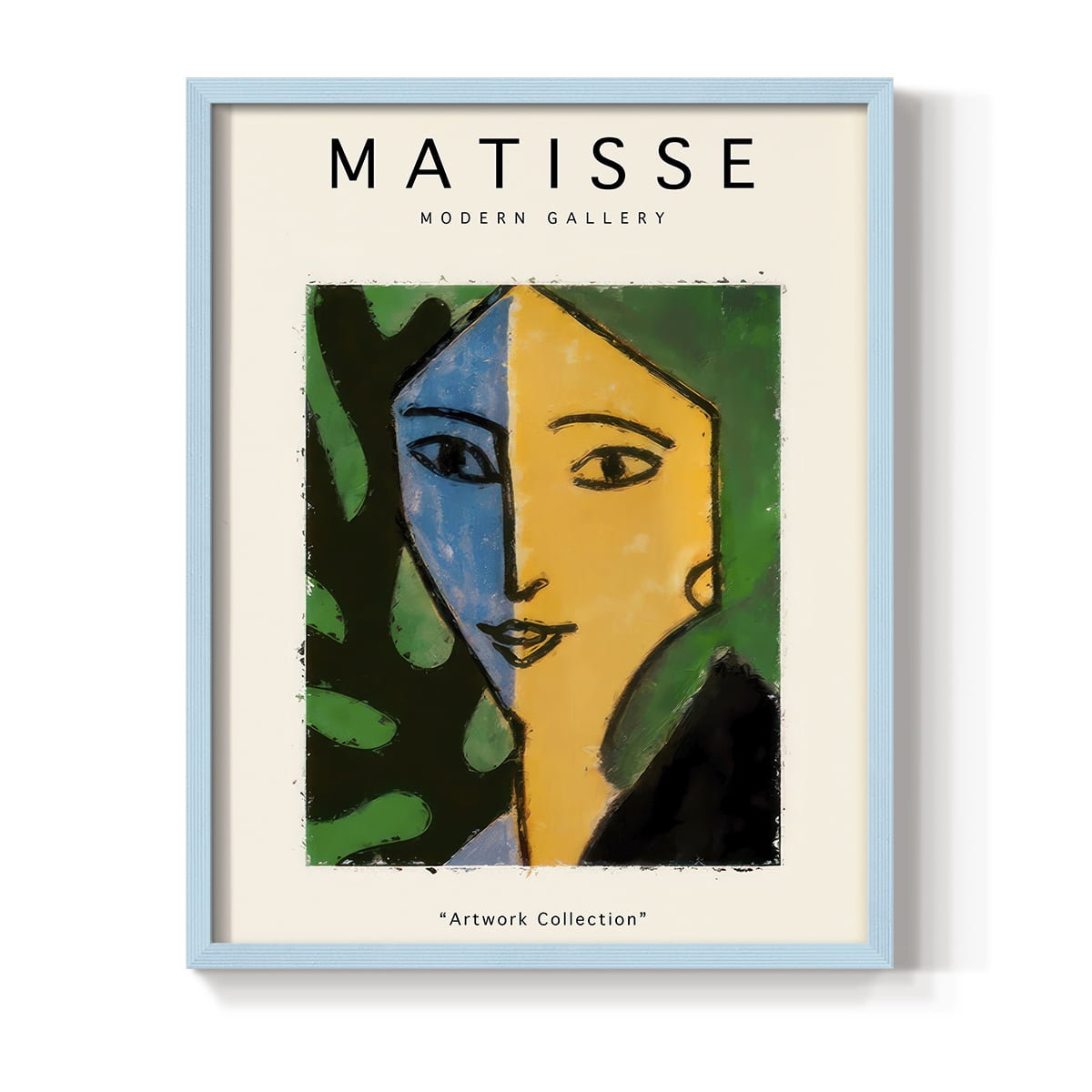 Matisse CLXXV Framed Print in Blue Solid Wood 22 x 28 Framed Print