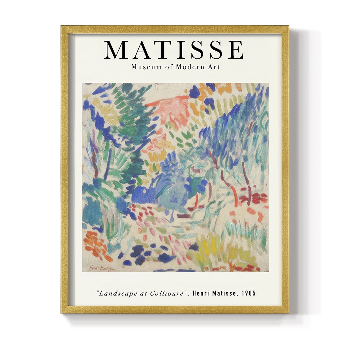 Matisse CLXXVI Framed Print in Gold Solid Wood 16 x 20 Framed Print